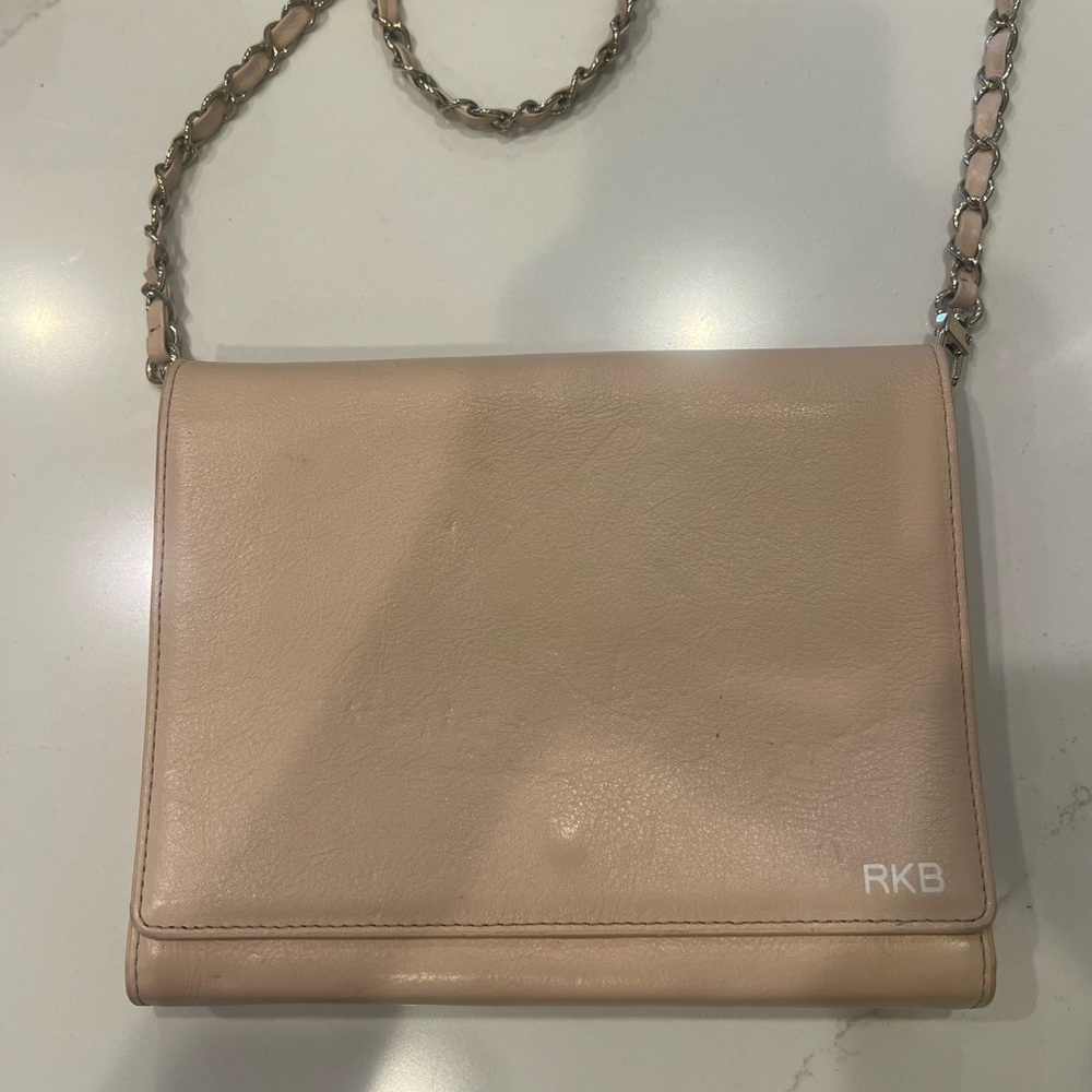 Mark & Graham leather crossbody neutral leather